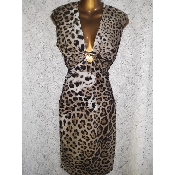 Roberto Cavalli Dresses & Skirts - Just Cavalli - Roberto Cavalli Animal Print Bodycon Dress 40 NWT